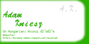 adam kniesz business card